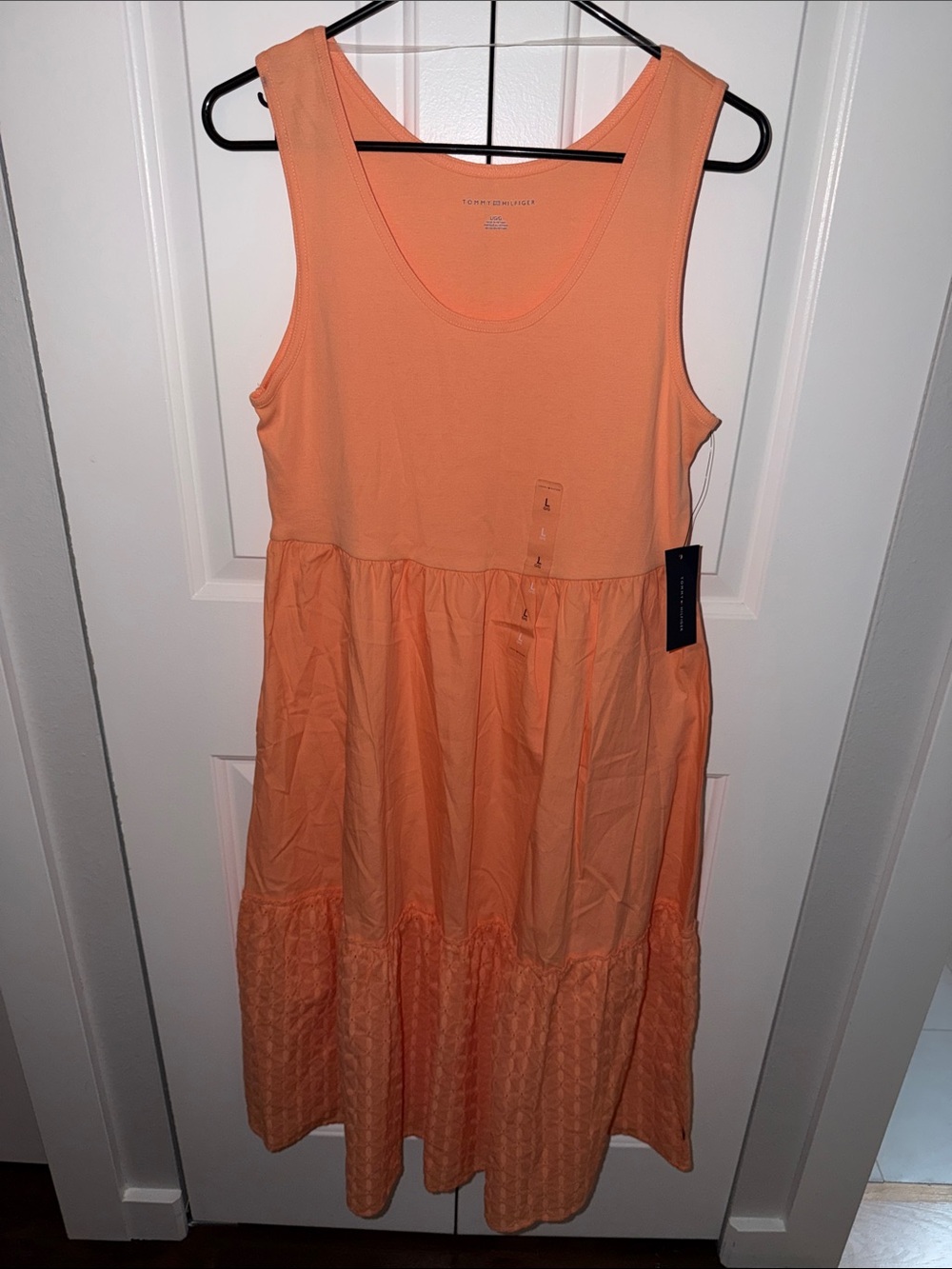 Tommy Hilfiger Peach Tank Tiered Dress